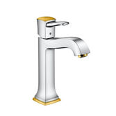 Смеситель для раковины с донным клапаном Hansgrohe Metropol Classic хром/золото 31302090
