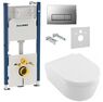 Инсталляция Geberit Duofix 458.178.46.1 4 в 1 + Унитаз подвесной Villeroy&Boch Vento 5656HR01 с сиденьям Soft Close