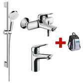 Набор смесителей для ванны + рюкзак Hansgrohe Novus 71041111