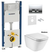 Инсталляция Geberit Duofix 458.168.21.1 + Унитаз подвесной Roca Gap Clean Rim A34H47C000 с сиденьям Slow-closing