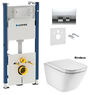 Инсталляция Geberit Duofix 458.168.21.1 + Унитаз подвесной Roca Gap Clean Rim A34H47C000 с сиденьям Slow-closing