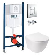 Инсталлиция Grohe Rapid SL 38772001 3 в 1 + Унитаз подвесной Qtap Jay Ultra Quiet QT07335177W с сиденьем Soft Close