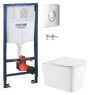 Инсталляция Grohe Rapid SL 38721001 4 в 1 + Унитаз подвесной Koller Pool Kvadro KR-0530-RW с сиденьем Soft Close