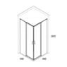 Душевая кабина San Swiss Valea 90x90 (Профиль - хром, стекло - прозрачное) VAE209005060