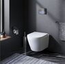 Инсталляция Geberit Duofix 458.103.00.1 с клавишей Delta50 хром матовый + Унитаз подвесной Am.Pm Sense C741701SC с сиденьям Soft Close