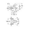 Комплект смесителей для ванной с душевым гарнитуром 3 в 1 Grohe Euroeco 124428