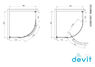 Душевая кабина Devit Comfort 90x90 (Профиль - хром, стекло - серое) FEN1123G