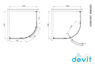 Душевая кабина Devit Comfort 100x100 (Профиль - хром, стекло - прозрачное) FEN1223