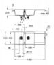 Мойка для кухни прямоугольная Grohe K500 80-C 116/50 2.0 композитная черный 31647AP0