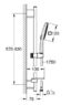 Душевой гарнитур со штангой Grohe Rainshower Smartactive Cube 130 3 типа струи хром 26583000