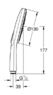 Душевая лейка Grohe Rainshower Smartactive 130 3 типа струи графит темный матовый 26574AL0