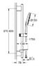 Душевой гарнитур со штангой Grohe Rainshower Smartactive 150 3 типа струи хром 26593000