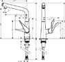 Смеситель кухонный HANSGROHE Metris Select 14883000