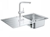 Мойка для кухни Grohe K500 86х50 см со смесителем нержавеющая сталь матовая 31573SD1