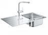 Мойка для кухни Grohe K500 86х50 см со смесителем нержавеющая сталь матовая 31573SD1