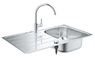 Мойка для кухни Grohe K200 86х50 см со смесителем нержавеющая сталь матовая 31562SD1