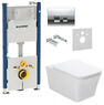 Инсталляция Geberit Duofix 458.168.21.1 4 в 1 + Унитаз подвесной ASIGNATURA Simple Line Rimless 37802805 с сиденьем Soft Close