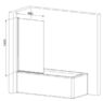 Шторка на борт ванны Am.Pm Gem 80x140 (Профиль - хром, стекло - прозрачное) WU90BS-D080-140CT