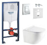 Инсталляция Grohe Rapid SL 38772001 4 в 1 + Унитаз подвесной Koller Pool Round Rimless RN-0520-RW с сиденьем Soft Close