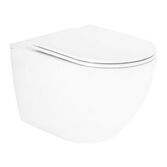 Унитаз подвесной Q-tap Robin Rimless 575x360x360 с сиденьем Slim Soft-close QT13332141ERW