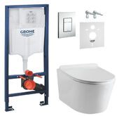 Инсталляция Grohe Rapid SL 38772001 4 в 1 + Унитаз подвесной ASIGNATURA Simple Bend 37832805 с сиденьем Soft Close