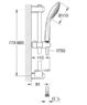 Душевой гарнитур со штангой Grohe Euphoria 27226DL1