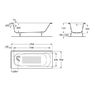 Чугунная прямоугольная ванна 170x70 ROCA CONTINENTAL A21291100R