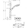 Термостат для душа с душевым гарнитуром Croma100 Multi Combi 0,90 m Hansgrohe Ecostat 1001 SL 27085000