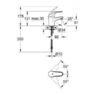 Комплект смесителей для ванной с душевым гарнитуром 3 в 1 Grohe Euroeco 124428
