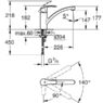Кухонная мойка Grohe Eurosmart 31565SD0 матовая +смеситель Grohe EUROSMART