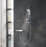 Душевой гарнитур со штангой Grohe Rainshower Smartactive Cube 130 3 типа струи хром 26583000
