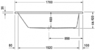 Акриловая ванна Duravit D-Code 170x75 700099