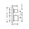 Термостат с запорным/переключающим вентилем, хром Hansgrohe PuraVida 15771000