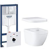 Инсталляция GROHE Rapid SL 38772001 (39206CBO)+ унитаз GROHE Euro Ceramic 39206000 + сиденье 39458000 + звукоизолирующая прокладка 3713100 (39206CBO)