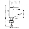 Смеситель для раковины 100 Hansgrohe Metris 31166000