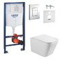 Инсталляция Grohe Rapid SL 38772001 4 в 1 + Унитаз подвесной Volle Libra Rimless с сидением Slim Soft Close 13-41-160S
