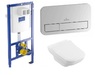 Инсталляция Villeroy & Boch 92246100 с унитазом Joyce 5607R001 Slimseat и клавишей 92248561 хром