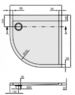Поддон Villeroy&Boch Subway 100x100х3,5  полукруглый (без ножек) UDA1035SUB4V-  01