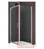 Стенка боковая душевая Novellini Kali F 80 см (профиль хром, прозрачное стекло) KALIF78-1B