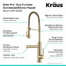 Смеситель для кухни Kraus ARTEC PRO пружинный излив, золото KPF-1603BG