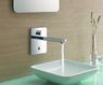 Смеситель для раковины электронный настенный сенсорный Kludi Zenta хром 3840005