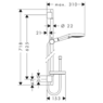 Душевой гарнитур со штангой Hansgrohe Raindance Select S 120 3jet P 65 см хром 27654000