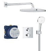 Душевая система скрытого монтажа Grohe Grohtherm Tempesta 250 Cube хром 34871000