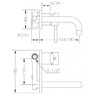 Смеситель для раковины GENEBRE Tau-16, встраеваемый, носик 16см 65131184566