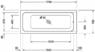 Акриловая ванна Duravit D-Code 170x70 700097