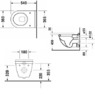 Инсталляция Grohe 38750 или 38755+ + 2200090000 Starck3 Унитаз консольный 360x540 с крышкой плавного опускания Duravit (Германия)(38750 или 38755+ + 2200090000)