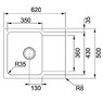 Мойка с сифоном тектонайт OID 611-62 черный Franke 114.0381.873