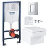 Комплект инсталляция Grohe Rapid SL 39501000 +унитаз подвесной Grohe Cube Ceramic 3924400H сиденьям Soft Close 39488000