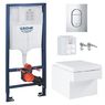 Комплект инсталляция Grohe Rapid SL 39504000 + унитаз подвесной Grohe Cube Ceramic 3924400H сиденьям Soft Close 39488000