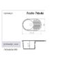 Кухонная гранитная мойка FOSTO 74x46 SGA-806 (страда) FOS7446SGA806